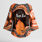 Personalised Australia Leukemia Awareness Month Kimono Sleeve Blouse Aussie Cockatoo Fight Boxing Gloves Aboriginal Art