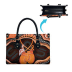 Australia Leukemia Awareness Month Leather Bag Aussie Cockatoo Fight Boxing Gloves Aboriginal Art