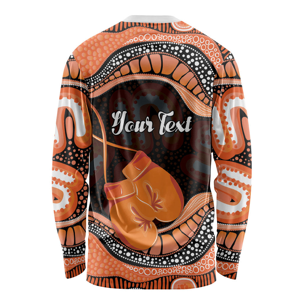 Personalised Australia Leukemia Awareness Month Long Sleeve Shirt Aussie Cockatoo Fight Boxing Gloves Aboriginal Art