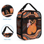 Australia Leukemia Awareness Month Lunch Bag Aussie Cockatoo Fight Boxing Gloves Aboriginal Art