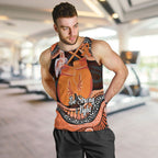Personalised Australia Leukemia Awareness Month Men Tank Top Aussie Cockatoo Fight Boxing Gloves Aboriginal Art