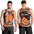 Personalised Australia Leukemia Awareness Month Men Tank Top Aussie Cockatoo Fight Boxing Gloves Aboriginal Art