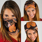 Australia Leukemia Awareness Month Neck Gaiter Aussie Cockatoo Fight Boxing Gloves Aboriginal Art