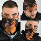 Australia Leukemia Awareness Month Neck Gaiter Aussie Cockatoo Fight Boxing Gloves Aboriginal Art