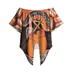 Personalised Australia Leukemia Awareness Month Off Shoulder Wrap Waist Top Aussie Cockatoo Fight Boxing Gloves Aboriginal Art