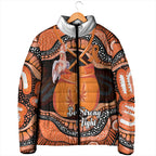 Personalised Australia Leukemia Awareness Month Padded Jacket Aussie Cockatoo Fight Boxing Gloves Aboriginal Art