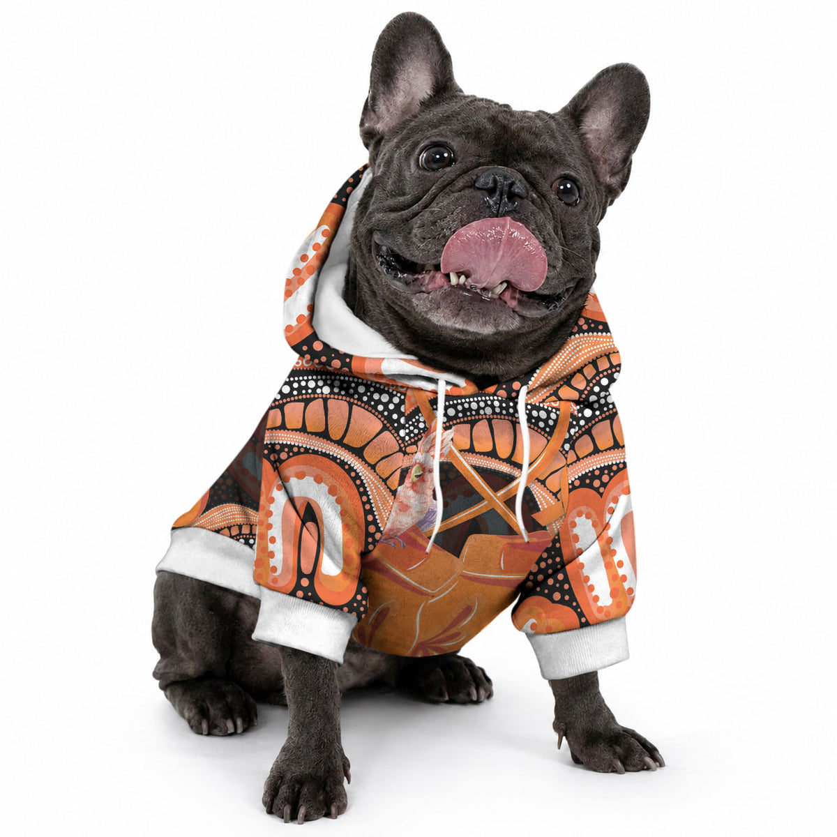 Personalised Australia Leukemia Awareness Month Pet Hoodie Aussie Cockatoo Fight Boxing Gloves Aboriginal Art