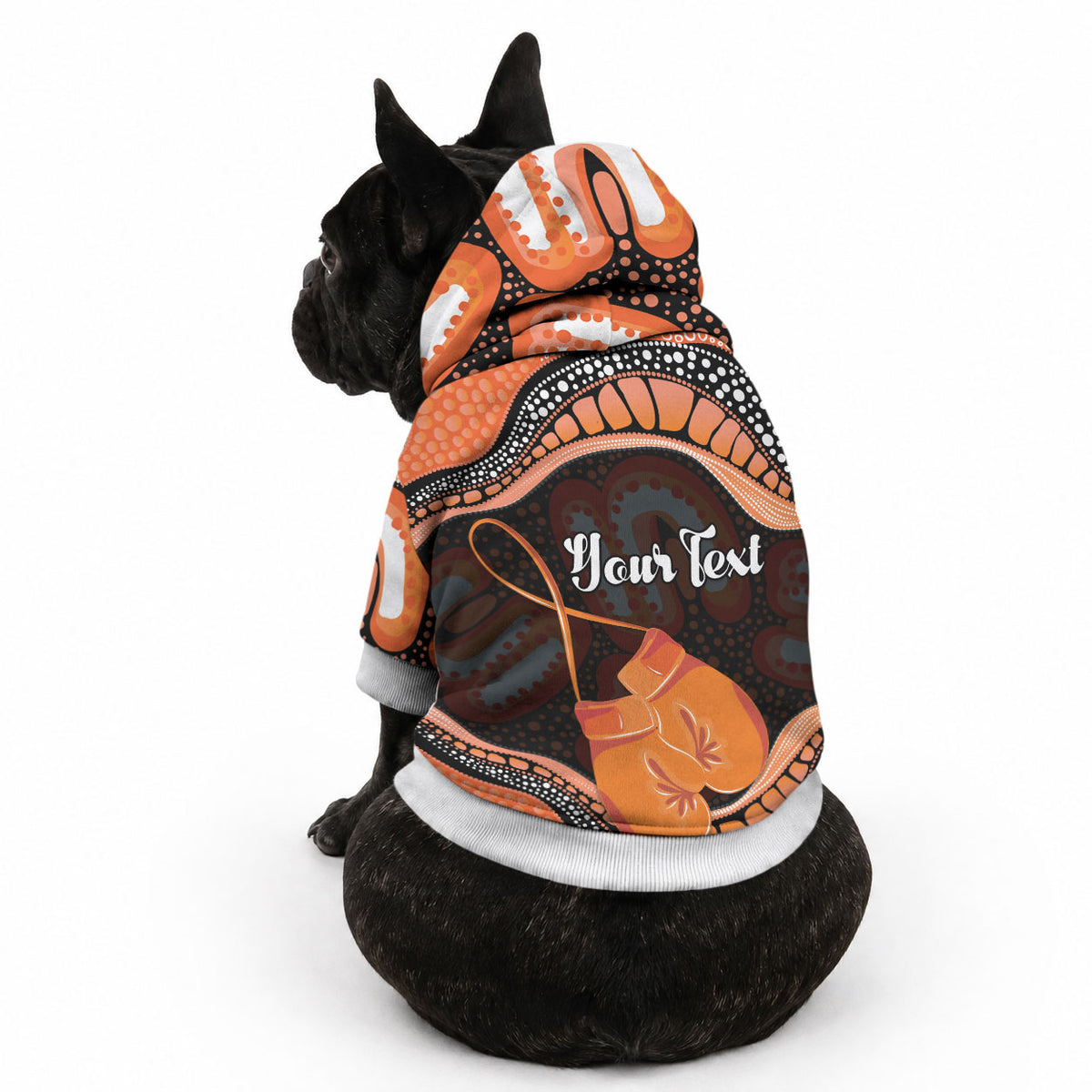 Personalised Australia Leukemia Awareness Month Pet Hoodie Aussie Cockatoo Fight Boxing Gloves Aboriginal Art