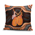 Australia Leukemia Awareness Month Pillow Cover Aussie Cockatoo Fight Boxing Gloves Aboriginal Art