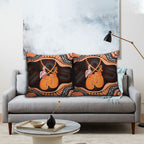 Australia Leukemia Awareness Month Pillow Cover Aussie Cockatoo Fight Boxing Gloves Aboriginal Art