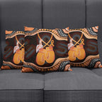Australia Leukemia Awareness Month Pillow Cover Aussie Cockatoo Fight Boxing Gloves Aboriginal Art