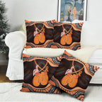 Australia Leukemia Awareness Month Pillow Cover Aussie Cockatoo Fight Boxing Gloves Aboriginal Art
