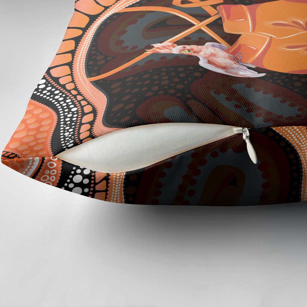 Australia Leukemia Awareness Month Pillow Cover Aussie Cockatoo Fight Boxing Gloves Aboriginal Art