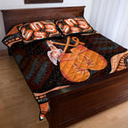 Australia Leukemia Awareness Month Quilt Bed Set Aussie Cockatoo Fight Boxing Gloves Aboriginal Art