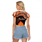 Personalised Australia Leukemia Awareness Month Raglan Cropped T Shirt Aussie Cockatoo Fight Boxing Gloves Aboriginal Art