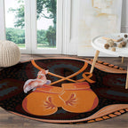 Australia Leukemia Awareness Month Round Carpet Aussie Cockatoo Fight Boxing Gloves Aboriginal Art