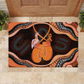 Australia Leukemia Awareness Month Rubber Doormat Aussie Cockatoo Fight Boxing Gloves Aboriginal Art