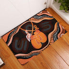 Australia Leukemia Awareness Month Rubber Doormat Aussie Cockatoo Fight Boxing Gloves Aboriginal Art