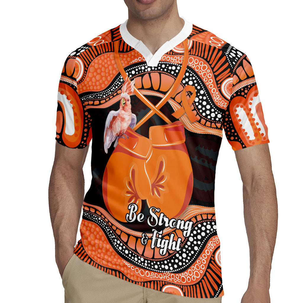 Personalised Australia Leukemia Awareness Month Rugby Jersey Aussie Cockatoo Fight Boxing Gloves Aboriginal Art