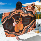 Australia Leukemia Awareness Month Sarong Aussie Cockatoo Fight Boxing Gloves Aboriginal Art