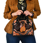 Australia Leukemia Awareness Month Shoulder Handbag Aussie Cockatoo Fight Boxing Gloves Aboriginal Art