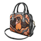 Australia Leukemia Awareness Month Shoulder Handbag Aussie Cockatoo Fight Boxing Gloves Aboriginal Art
