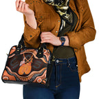 Australia Leukemia Awareness Month Shoulder Handbag Aussie Cockatoo Fight Boxing Gloves Aboriginal Art