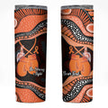 Personalised Australia Leukemia Awareness Month Skinny Tumbler Aussie Cockatoo Fight Boxing Gloves Aboriginal Art