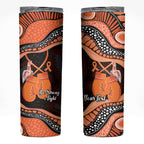 Personalised Australia Leukemia Awareness Month Skinny Tumbler Aussie Cockatoo Fight Boxing Gloves Aboriginal Art