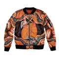Personalised Australia Leukemia Awareness Month Sleeve Zip Bomber Jacket Aussie Cockatoo Fight Boxing Gloves Aboriginal Art