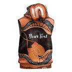 Personalised Australia Leukemia Awareness Month Sleeveless Hoodie Aussie Cockatoo Fight Boxing Gloves Aboriginal Art