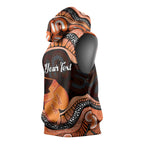 Personalised Australia Leukemia Awareness Month Sleeveless Hoodie Aussie Cockatoo Fight Boxing Gloves Aboriginal Art