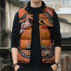 Personalised Australia Leukemia Awareness Month Sleeveless Puffer Jacket Aussie Cockatoo Fight Boxing Gloves Aboriginal Art