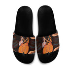 Australia Leukemia Awareness Month Slide Sandals Aussie Cockatoo Fight Boxing Gloves Aboriginal Art