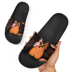 Australia Leukemia Awareness Month Slide Sandals Aussie Cockatoo Fight Boxing Gloves Aboriginal Art