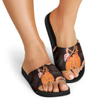 Australia Leukemia Awareness Month Slide Sandals Aussie Cockatoo Fight Boxing Gloves Aboriginal Art