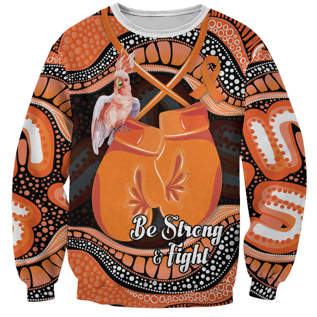 Personalised Australia Leukemia Awareness Month Sweatshirt Aussie Cockatoo Fight Boxing Gloves Aboriginal Art