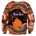 Personalised Australia Leukemia Awareness Month Sweatshirt Aussie Cockatoo Fight Boxing Gloves Aboriginal Art