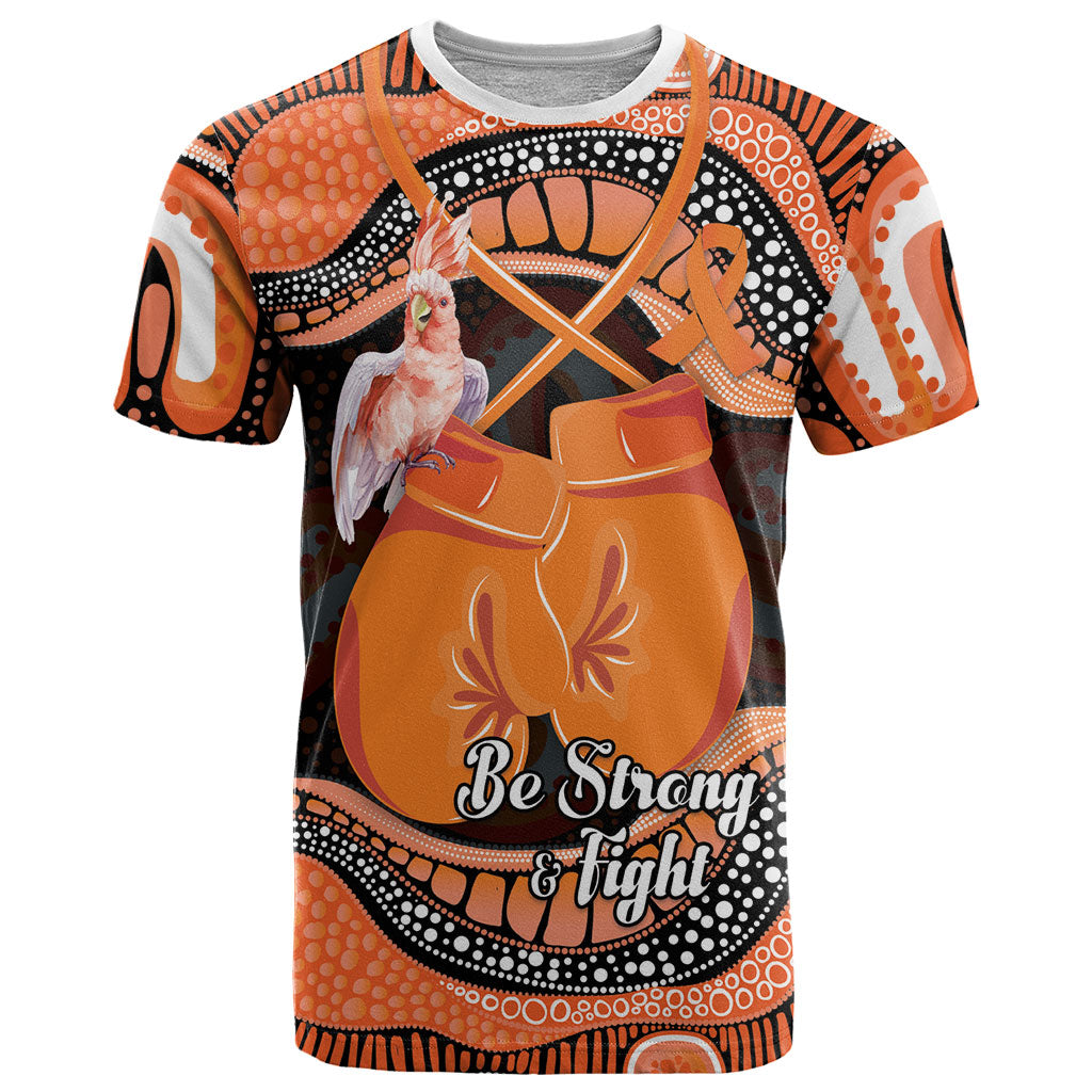 Personalised Australia Leukemia Awareness Month T Shirt Aussie Cockatoo Fight Boxing Gloves Aboriginal Art