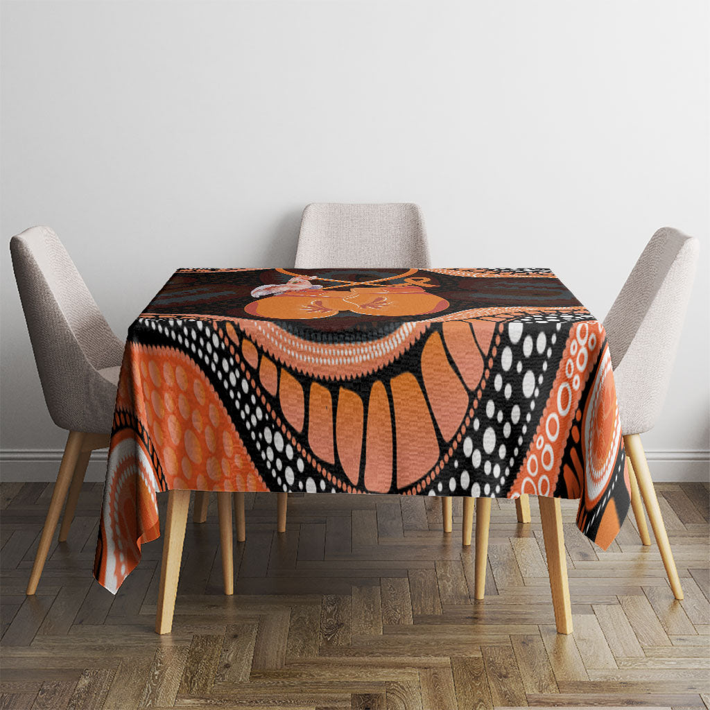 Australia Leukemia Awareness Month Tablecloth Aussie Cockatoo Fight Boxing Gloves Aboriginal Art
