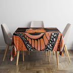 Australia Leukemia Awareness Month Tablecloth Aussie Cockatoo Fight Boxing Gloves Aboriginal Art