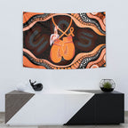 Australia Leukemia Awareness Month Tapestry Aussie Cockatoo Fight Boxing Gloves Aboriginal Art