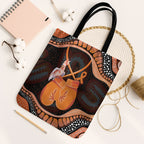 Australia Leukemia Awareness Month Tote Bag Aussie Cockatoo Fight Boxing Gloves Aboriginal Art