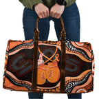Australia Leukemia Awareness Month Travel Bag Aussie Cockatoo Fight Boxing Gloves Aboriginal Art
