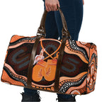 Australia Leukemia Awareness Month Travel Bag Aussie Cockatoo Fight Boxing Gloves Aboriginal Art