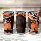 Personalised Australia Leukemia Awareness Month Tumbler Cup Aussie Cockatoo Fight Boxing Gloves Aboriginal Art