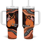 Personalised Australia Leukemia Awareness Month Tumbler With Handle Aussie Cockatoo Fight Boxing Gloves Aboriginal Art