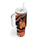 Personalised Australia Leukemia Awareness Month Tumbler With Handle Aussie Cockatoo Fight Boxing Gloves Aboriginal Art