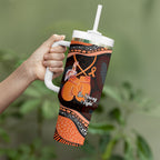 Personalised Australia Leukemia Awareness Month Tumbler With Handle Aussie Cockatoo Fight Boxing Gloves Aboriginal Art
