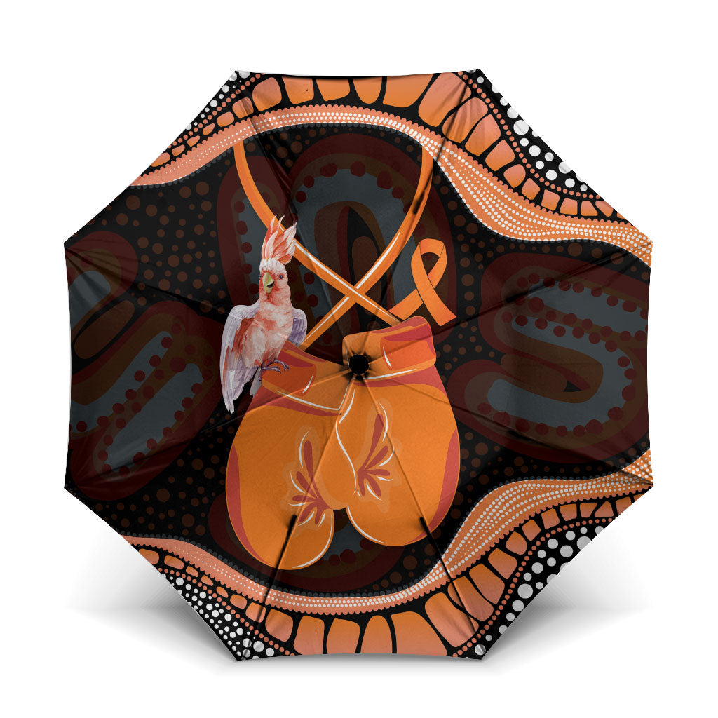 Australia Leukemia Awareness Month Umbrella Aussie Cockatoo Fight Boxing Gloves Aboriginal Art